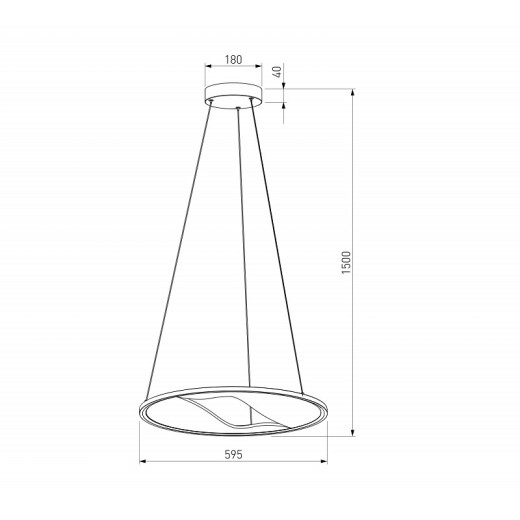 Подвесной светильник Eurosvet Occhio 40027/1 LED серый