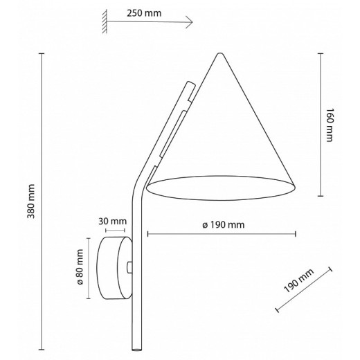 Бра TK Lighting Cono 11089 CONO BEIGE