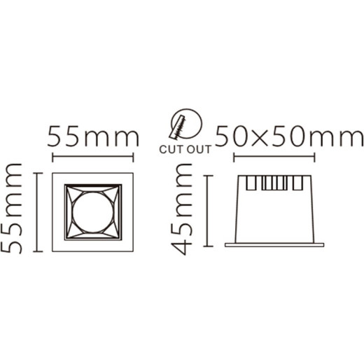 Встраиваемый светильник Fiberli XL003 12130301