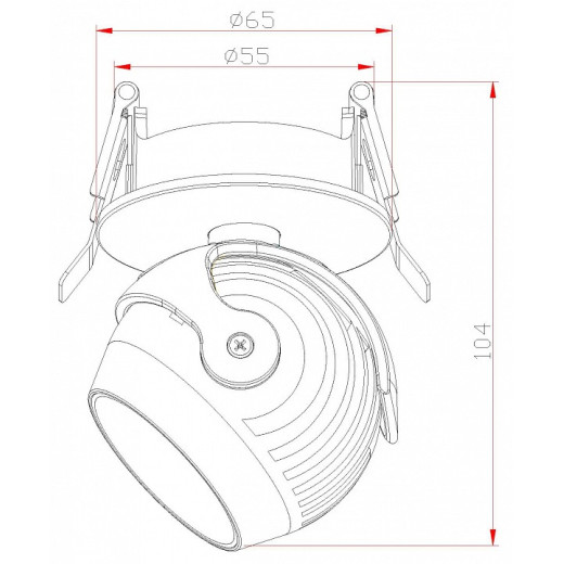Встраиваемый светильник на штанге Fiberli 7002-ZZ10W 12130501