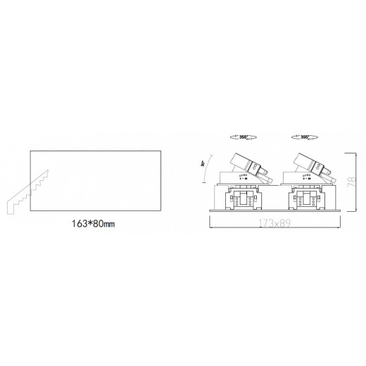 Встраиваемый светильник Fiberli 100401Y2 12170103