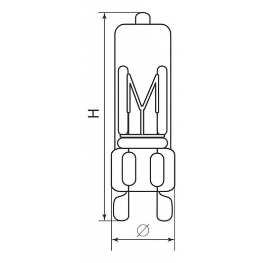 Лампа галогеновая Feron JCD9 G9 60Вт 2700K 02777