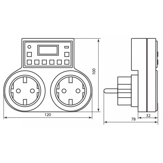 Розетка с таймером Feron TM25 23236