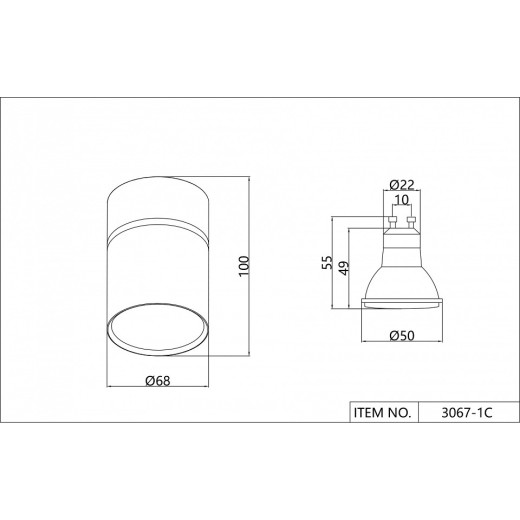 Накладной светильник Favourite Dunia 3067-1C