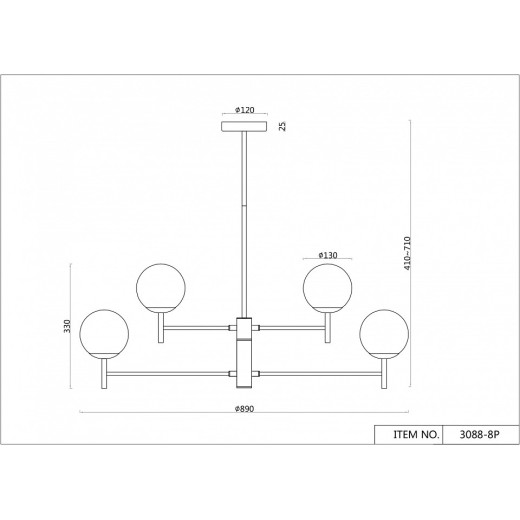 Люстра на штанге F-promo Sheeny 3088-8P