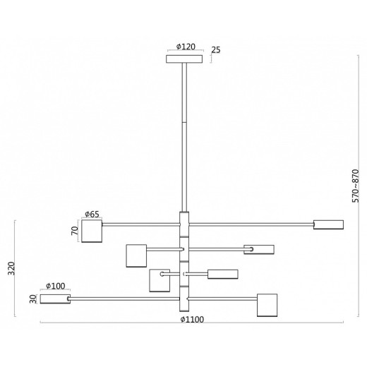 Подвесная люстра F-promo Ducan 3094-8P