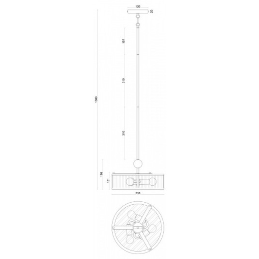 Светильник на штанге Favourite Radiales 3099-3P