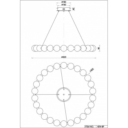Подвесная люстра Favourite Gubbare 4014-8P