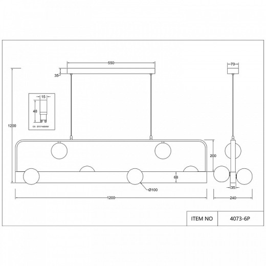 Подвесной светильник Favourite Fitirum 4073-6P