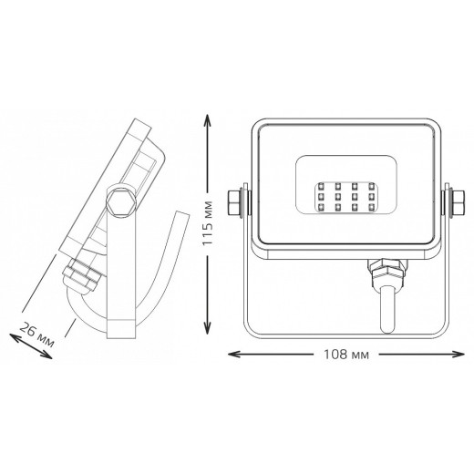 Настенно-потолочный прожектор Gauss Qplus 690511310
