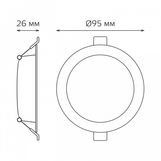 Встраиваемый светильник Gauss  9030420205