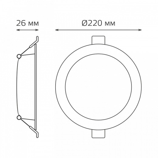 Встраиваемый светильник Gauss  9030520224