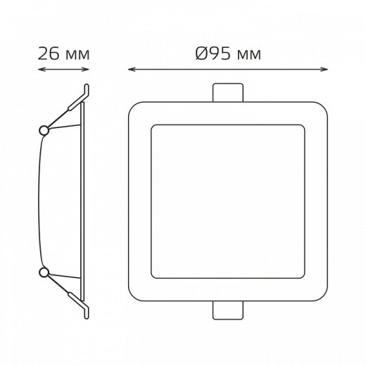Встраиваемый светильник Gauss  9031420205