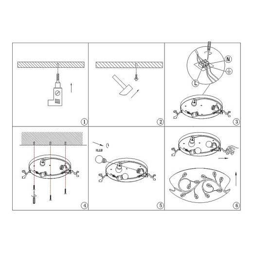 Накладной светильник Globo Burgundy 40404-2