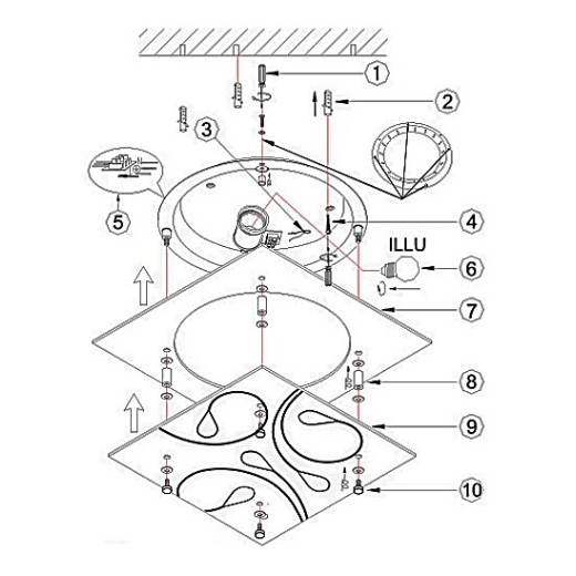 Накладной светильник Globo Ayana 40412