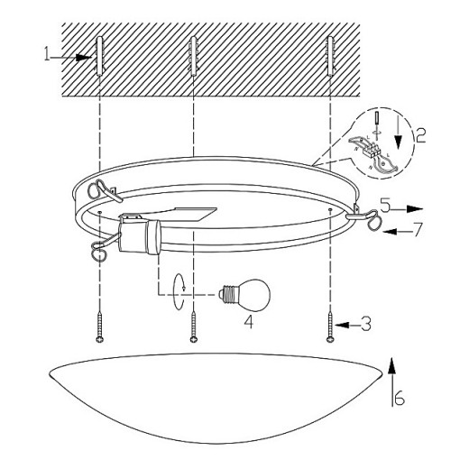 Накладной светильник Globo Alivia 40414-1