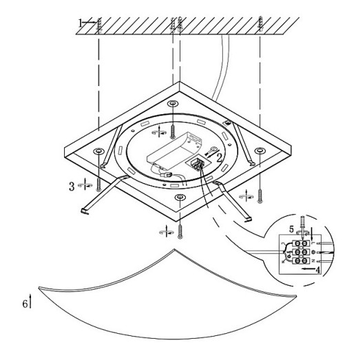 Накладной светильник Globo Noir 40484