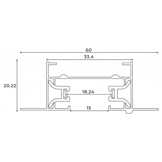 Трек встраиваемый Hesby Lighting Skylite 0011