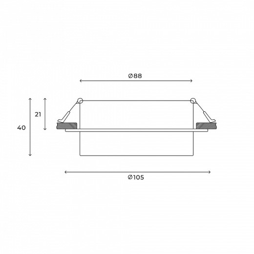 Встраиваемый светильник Hesby Lighting Nimbus HSBL_0127