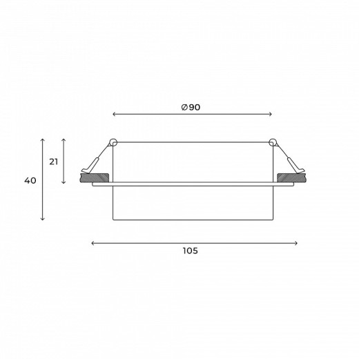 Встраиваемый светильник Hesby Lighting Nimbus HSBL_0128