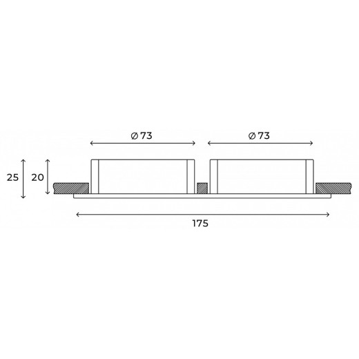Встраиваемый светильник Hesby Lighting Breeze HSBL_0175