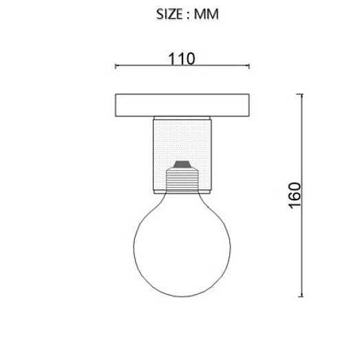 Накладной светильник Imperiumloft RH Utilitaire Socket 48,071