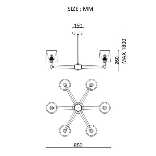 Люстра на штанге Imperiumloft Jorgenson Beige/Light wood STAVRA01