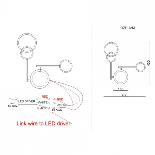 Накладной светильник Imperiumloft ZINGY C zingy01