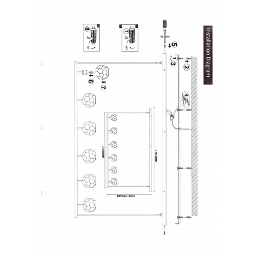 Светильник на штанге Imperiumloft RH Boule De Cristal Linear 40,1222