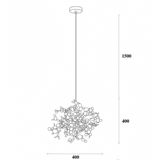 Подвесная люстра Imperiumloft Tezani Argent Gold 40.2059