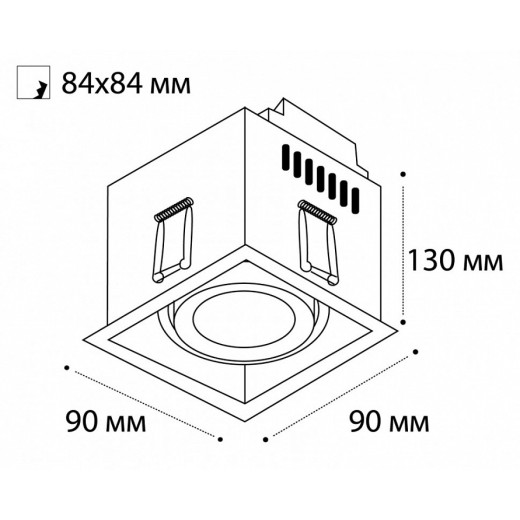 Встраиваемый светильник Italline 100511 100511 black