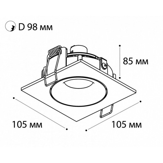 Встраиваемый светильник Italline DE-201 DE-201 black