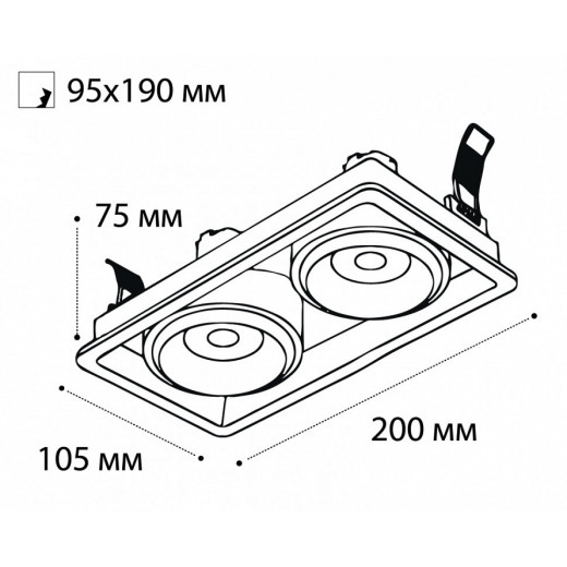 Встраиваемый светильник Italline DE-312 DE-312 white