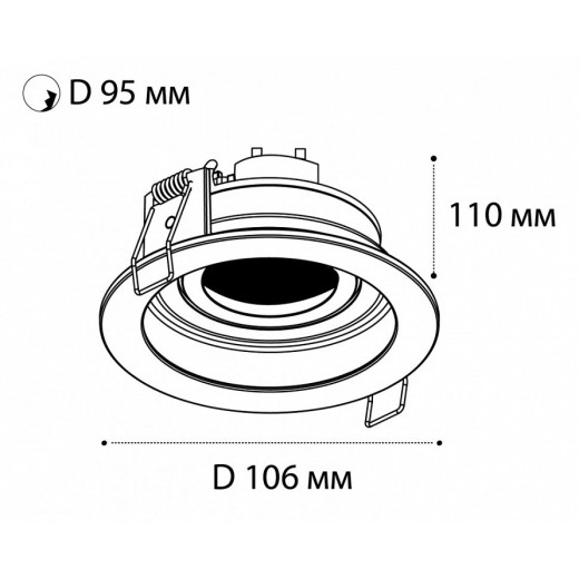 Встраиваемый светильник Italline 1680 DY-1680 white