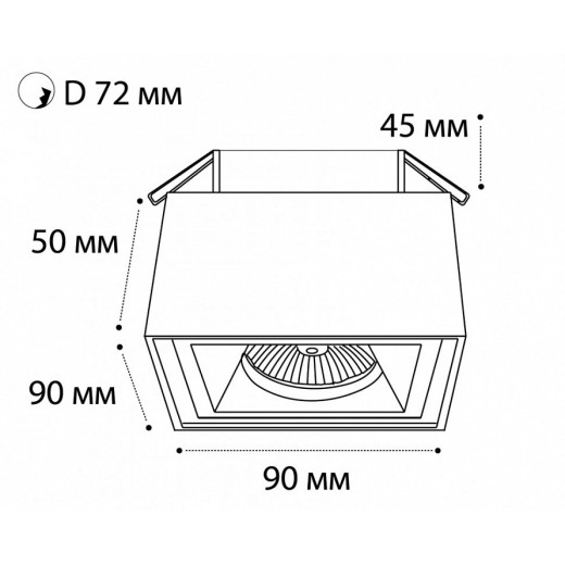 Встраиваемый светильник Italline M01-1017 M01-1017 white