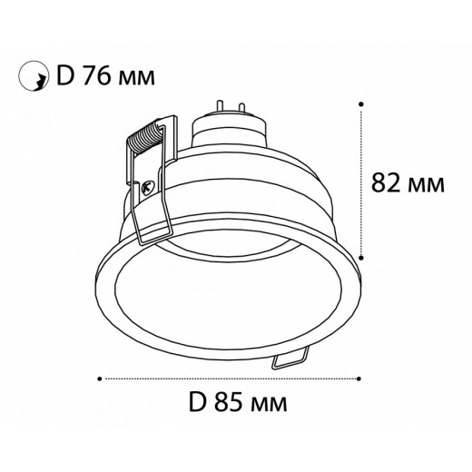 Встраиваемый светильник Italline MR16DH MR16DH black