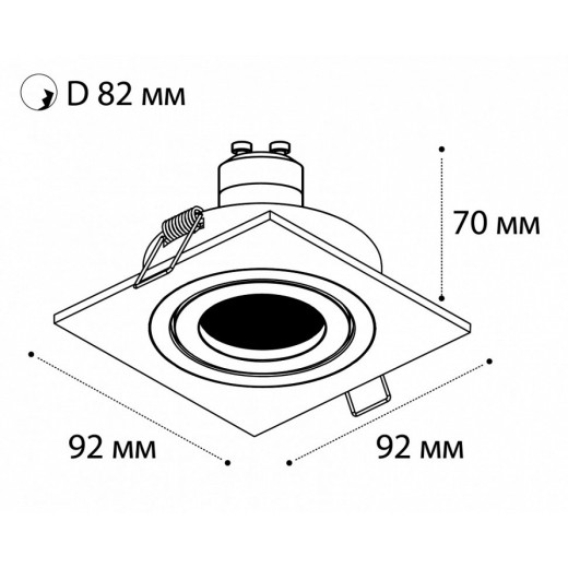 Встраиваемый светильник Italline SAG103-4 SAG103-4 black/black