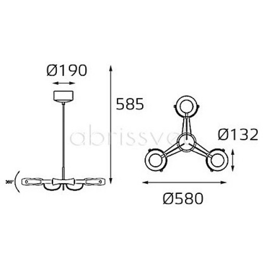 Подвесной светильник Italline SLD 075P3 SLD 075P3 white