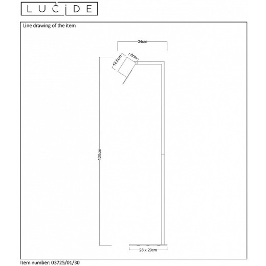 Торшер Lucide Lesley 03725/01/30