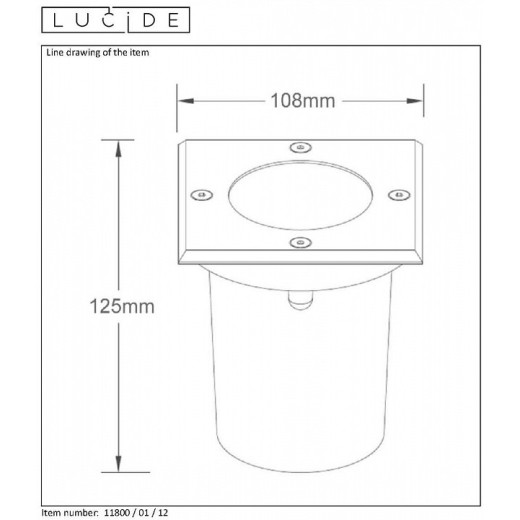 Встраиваемый светильник Lucide Biltin 11800/01/12