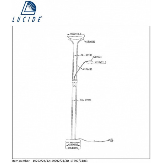 Торшер Lucide Champion-Led 19792/24/03
