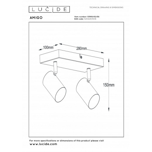 Спот Lucide Amigo 53910/02/30