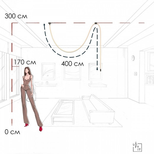 Подвесной светильник Loft it Thread 10388A Black