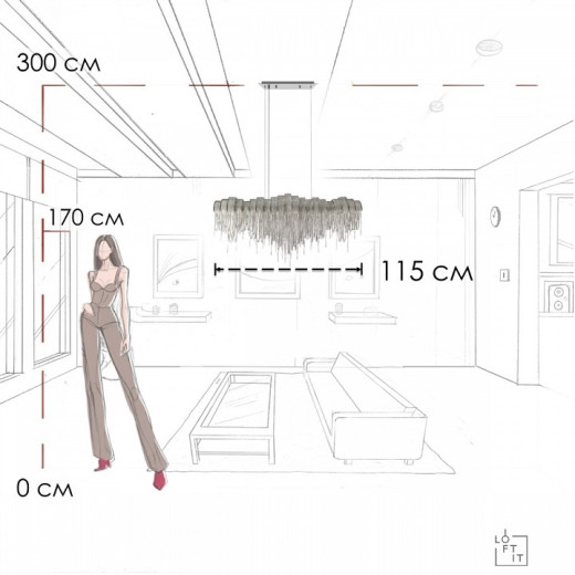 Подвесная люстра Loft it Volver 10404/1150L SN