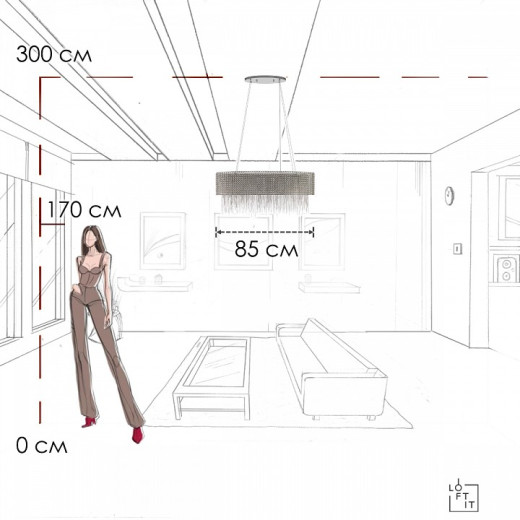 Подвесной светильник Loft it Opera 10406/850L