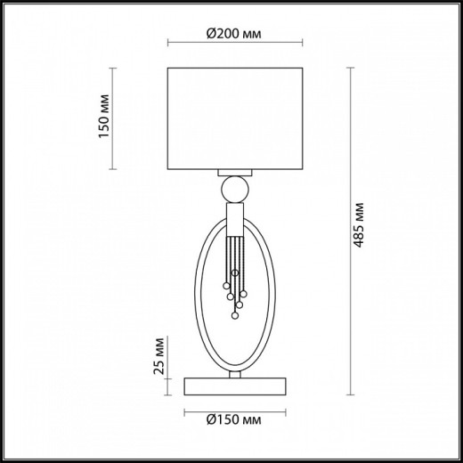 Настольная лампа декоративная Lumion Santiago 4516/1T