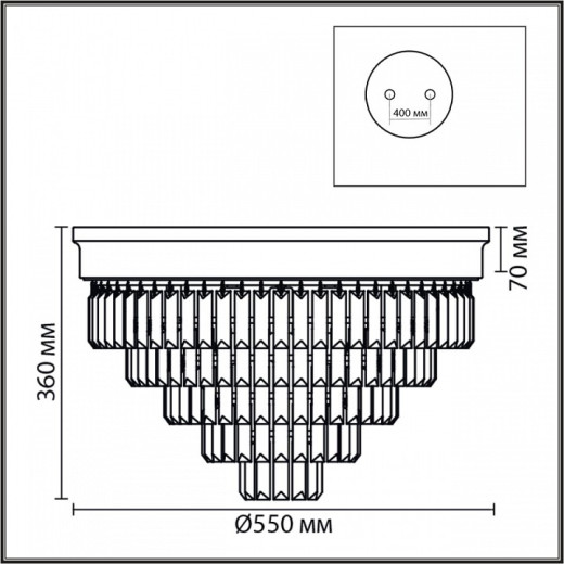 Потолочная люстра Lumion ZAHA 5257/8C
