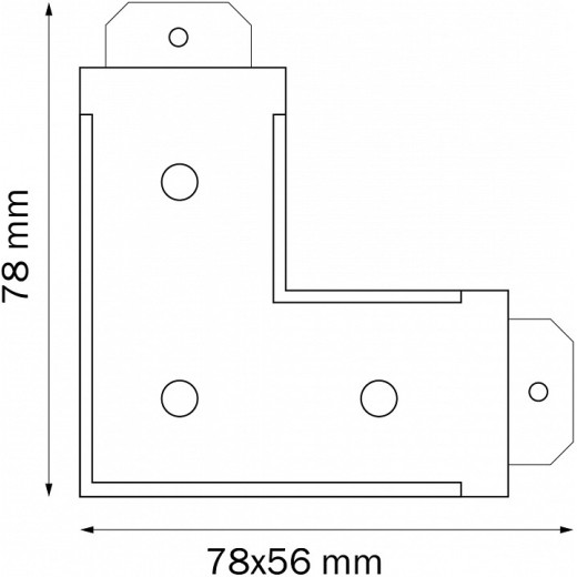 Соединитель угловой внутренний для треков Lightstar Teta 505127