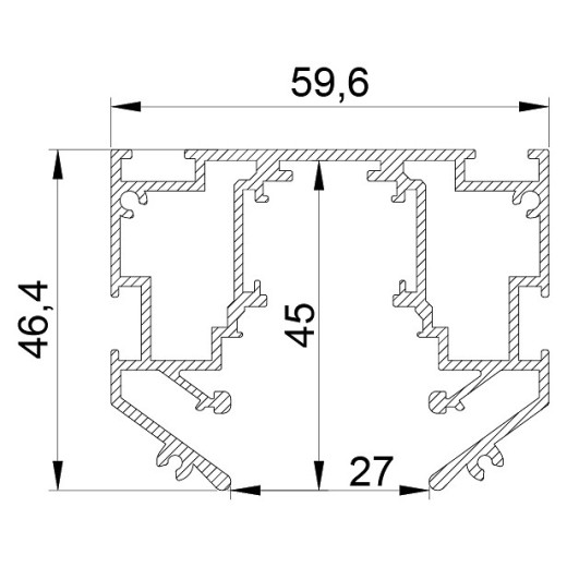 Трек встраиваемый Lightstar Uno 509427L