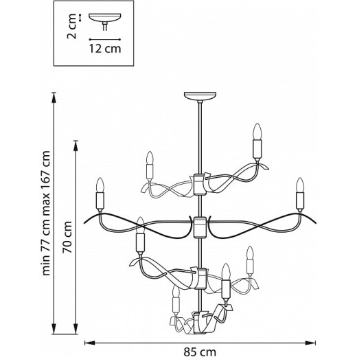 Люстра на штанге Lightstar Ragno 733283